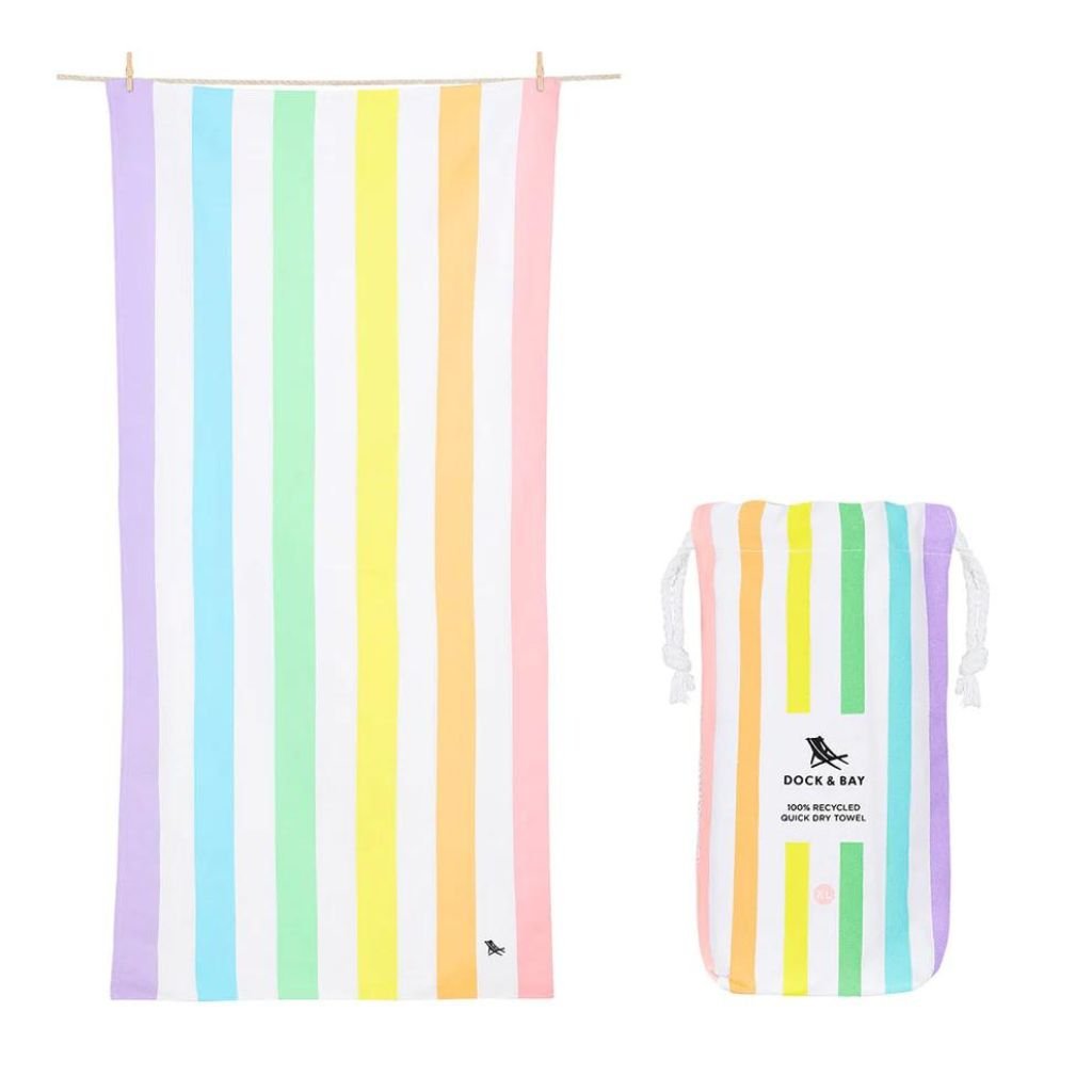 Dock & Bay Beach Towel Cabana Light Collection Xl - Unicorn Waves - Love Luggage