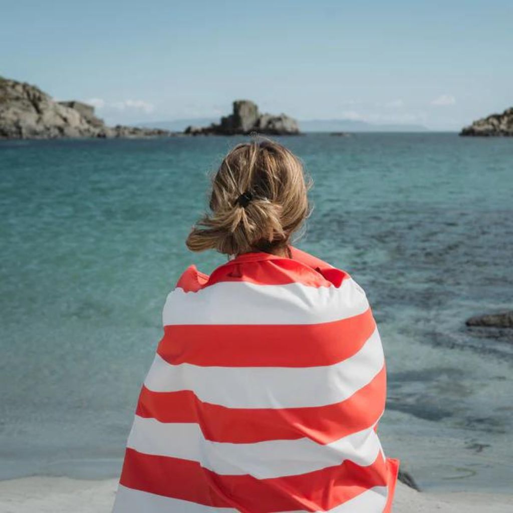 Dock & Bay Beach Towel Cabana Light Collection XL - Waikiki Coral - Love Luggage