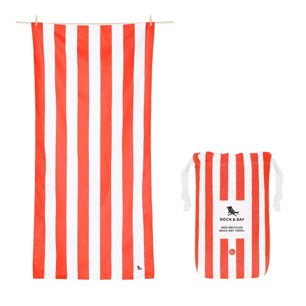 Dock & Bay Beach Towel Cabana Light Collection XL - Waikiki Coral - Love Luggage