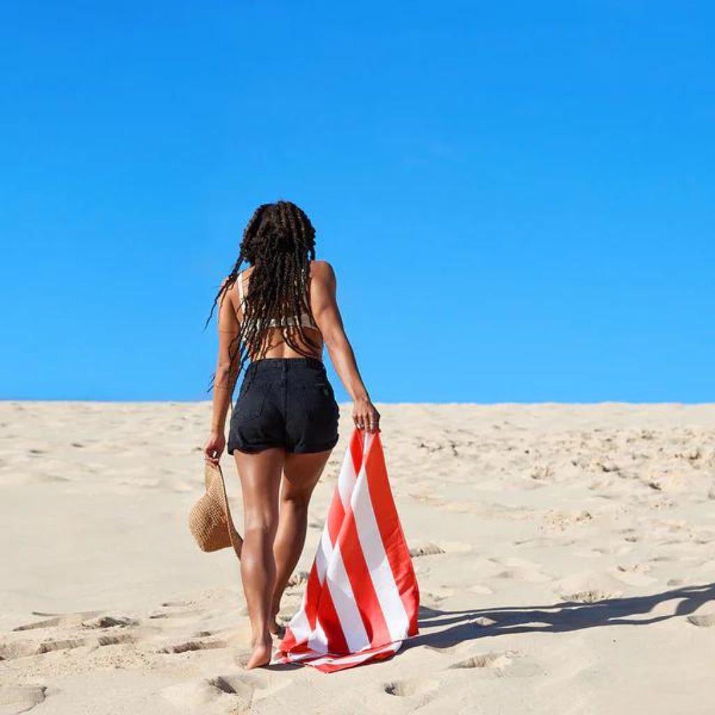 Dock & Bay Beach Towel Cabana Light Collection XL - Waikiki Coral - Love Luggage