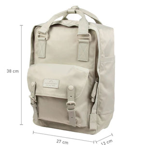 Doughnut Macaroon 14" Laptop Backpack - Charcoal x Caramel - Love Luggage