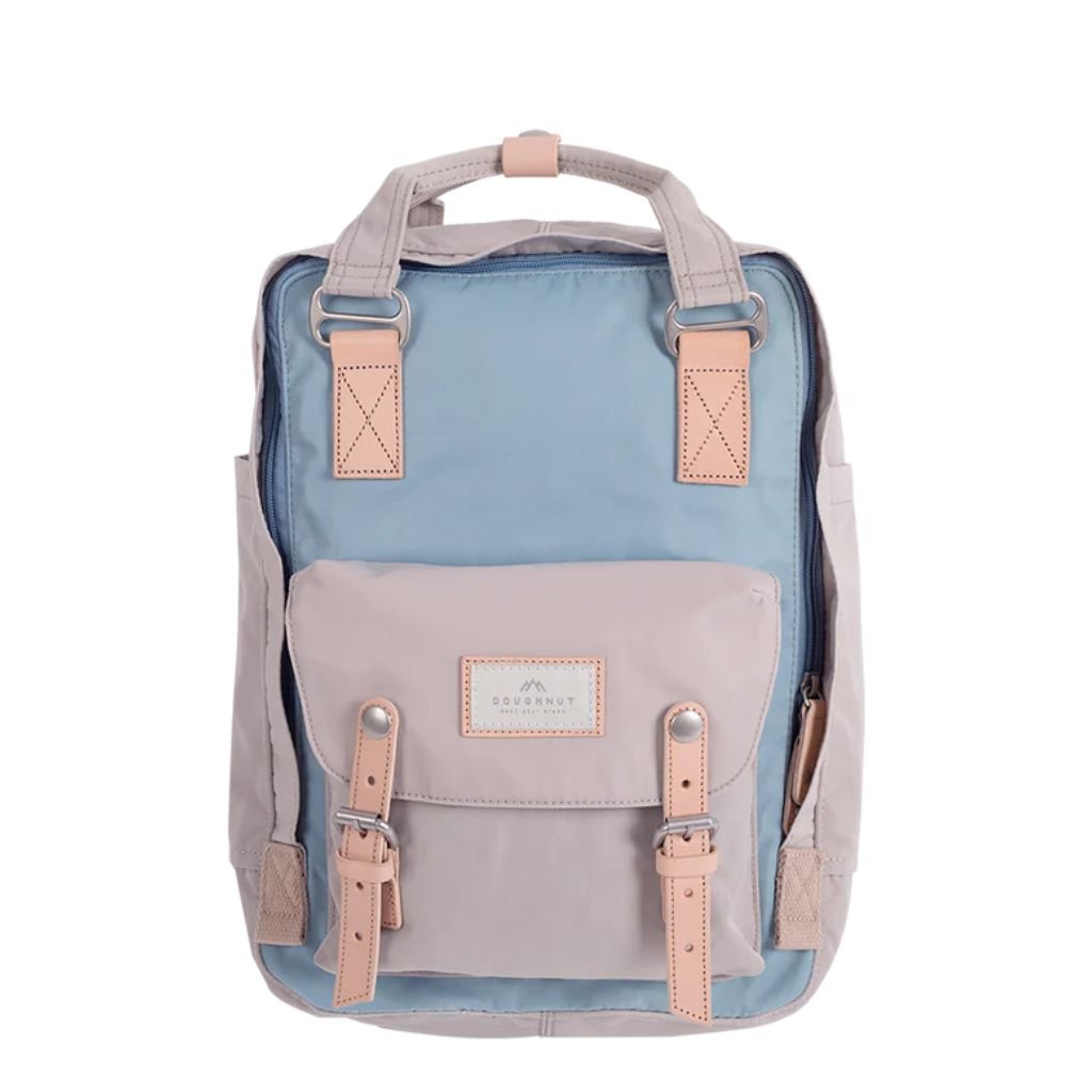 Doughnut Macaroon 14" Laptop Backpack - Light Blue x Ivory - Love Luggage