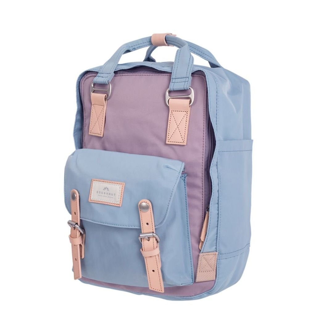 Doughnut Macaroon 14" Laptop Backpack - Lilac x Light Blue - Love Luggage