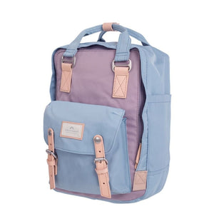 Doughnut Macaroon 14" Laptop Backpack - Lilac x Light Blue - Love Luggage