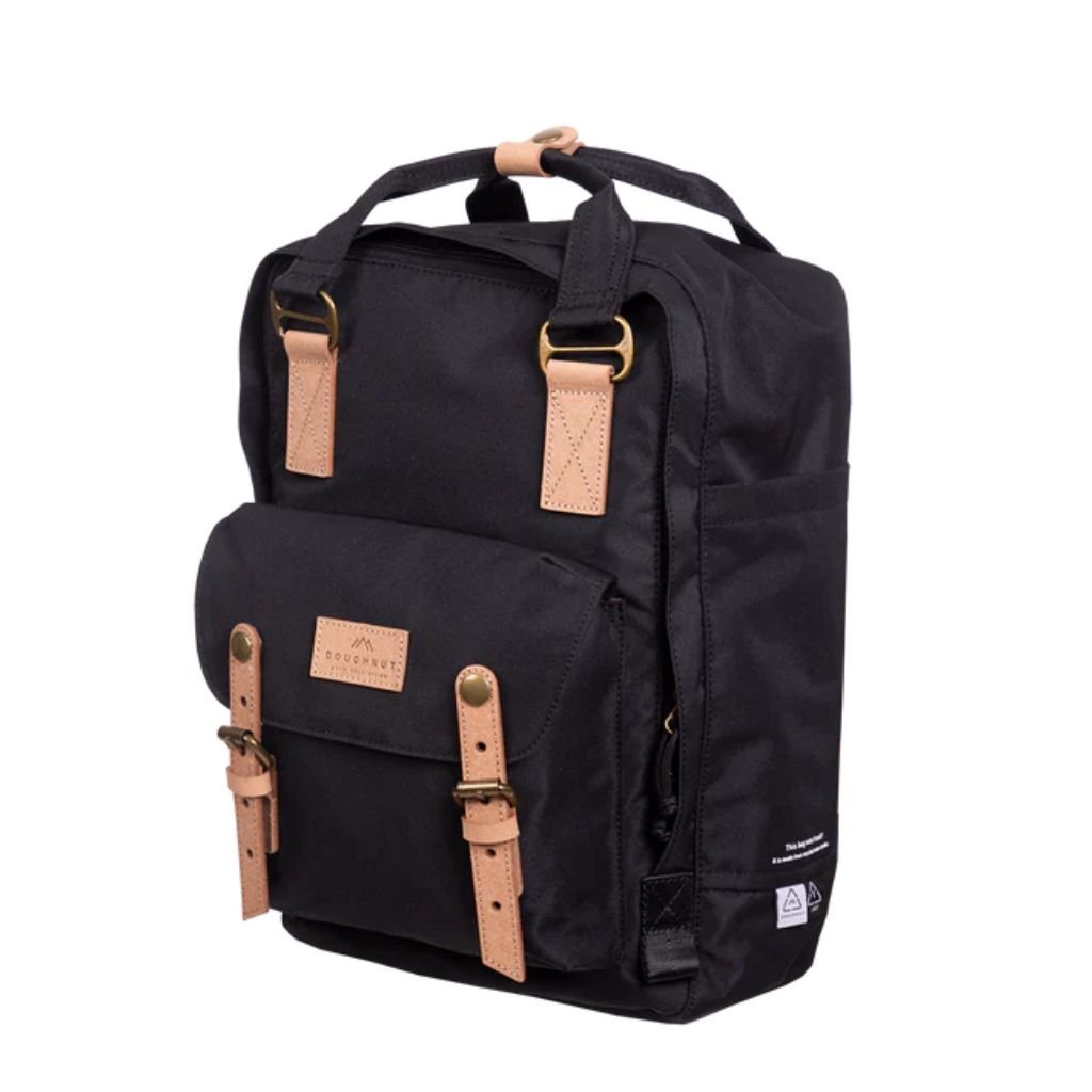 Doughnut Macaroon Reborn 14" Laptop Backpack - Black - Love Luggage