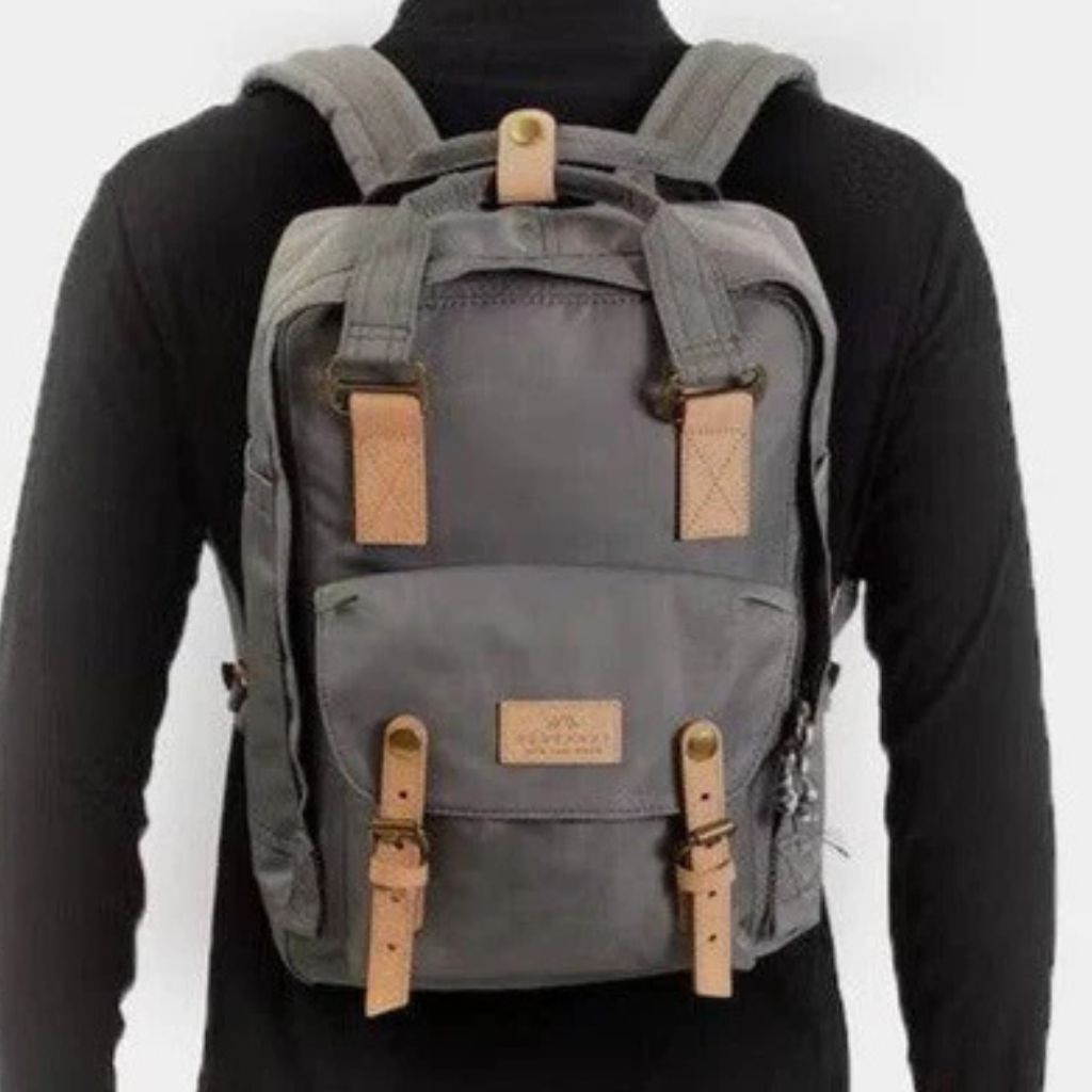 Doughnut Macaroon Reborn 14" Laptop Backpack - Grey - Love Luggage