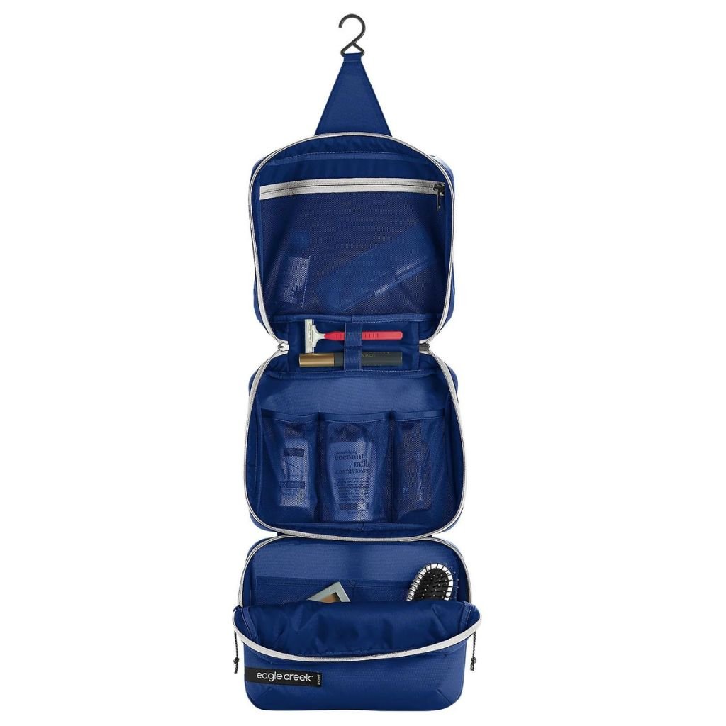 Eagle Creek PACK - IT™ REVEAL Tri Fold Toiletry Kit - Aizome Blue/Grey - Love Luggage