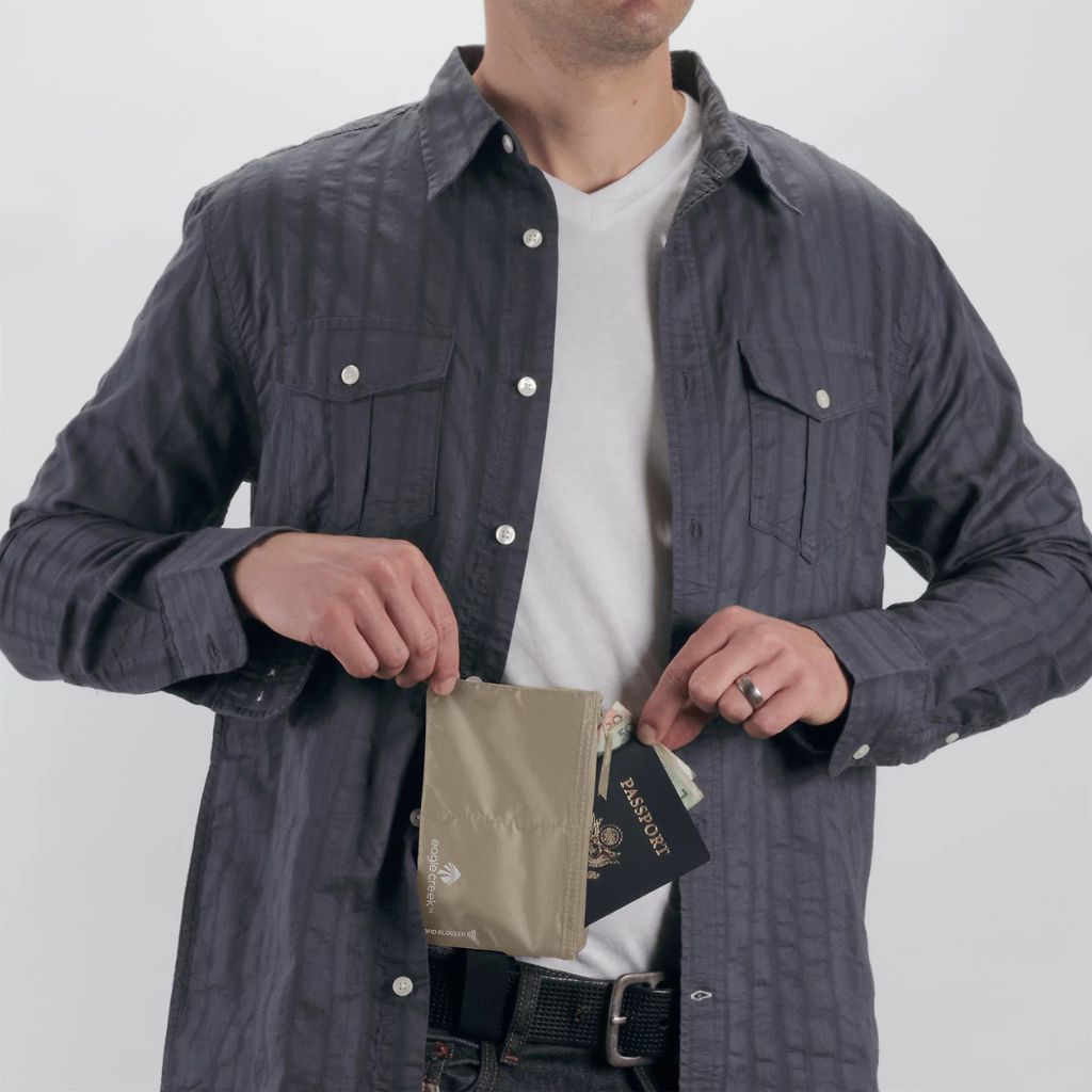 Eagle Creek RFID Blocker Hidden Pocket - Tan - Love Luggage