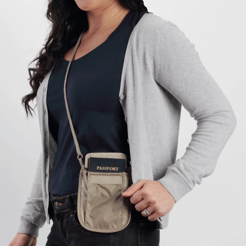 Eagle Creek RFID Blocker Neck Wallet - Tan - Love Luggage