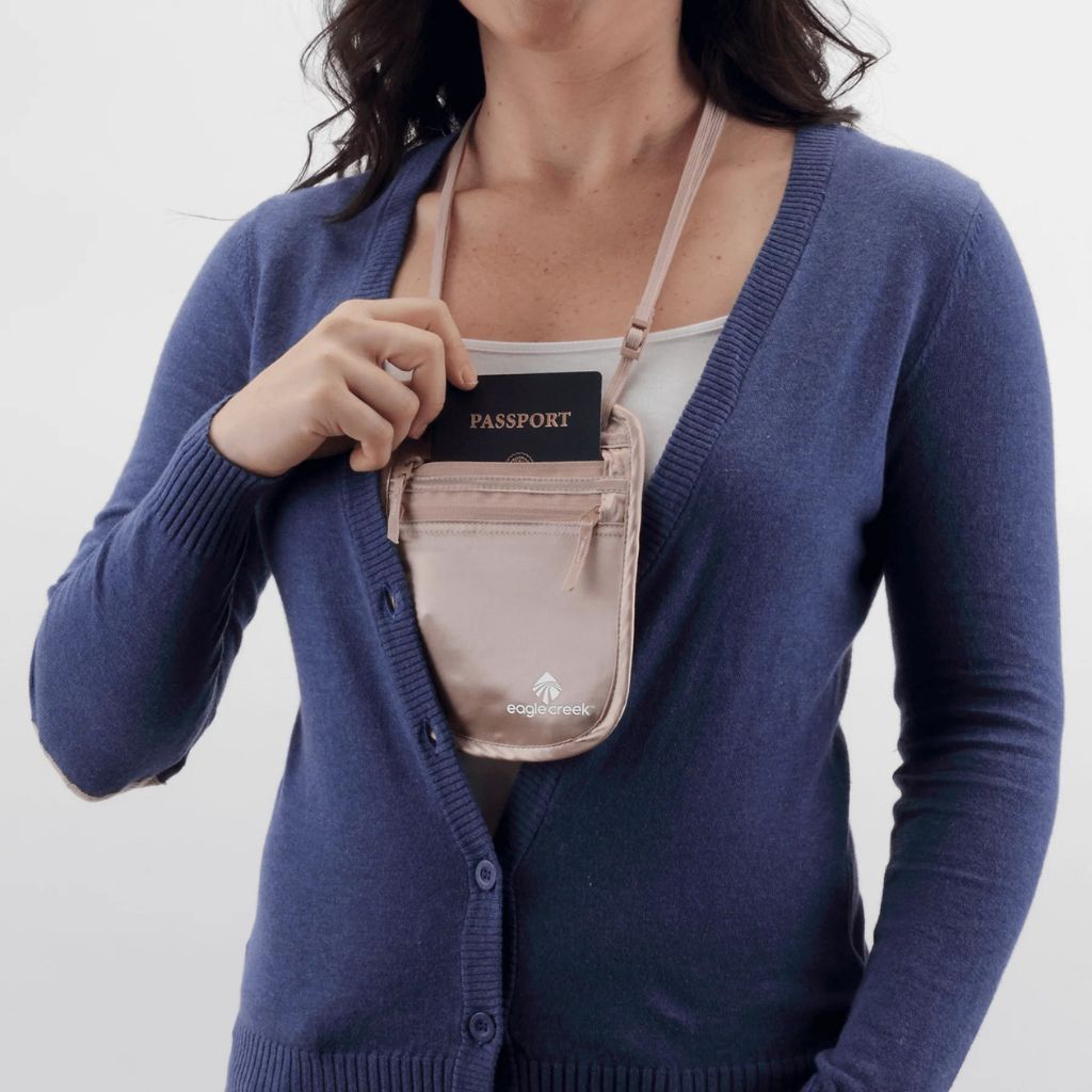 Eagle Creek Silk Undercover Neck Wallet - Rose - Love Luggage