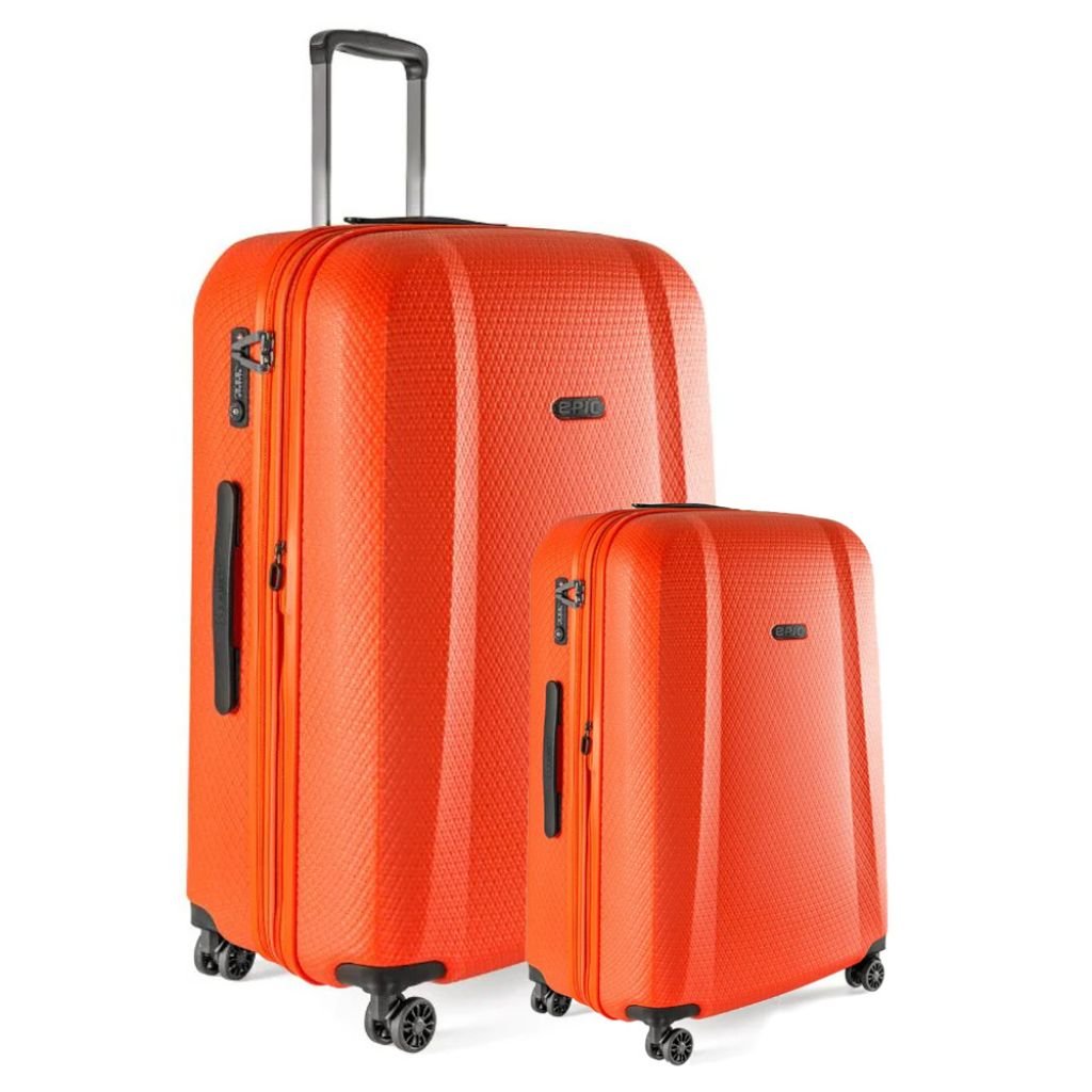 Epic GTO 5.0 - 2 Piece Hardside Luggage Duo - Neon Orange - Love Luggage