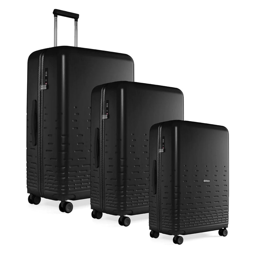 Epic Spin - 3 Piece Hardside Luggage Set - Black - Love Luggage