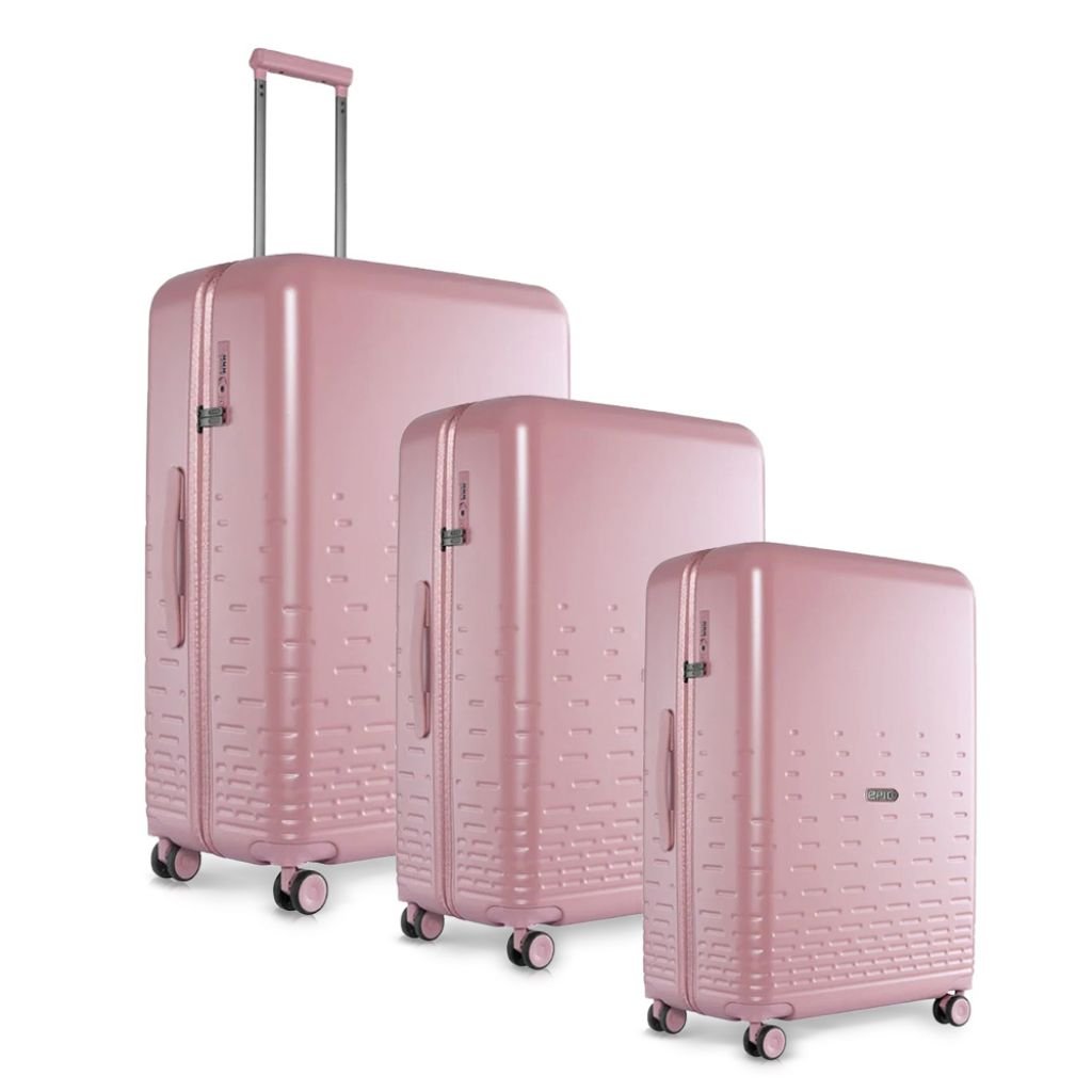 Epic Spin - 3 Piece Hardside Luggage Set - Pink - Love Luggage
