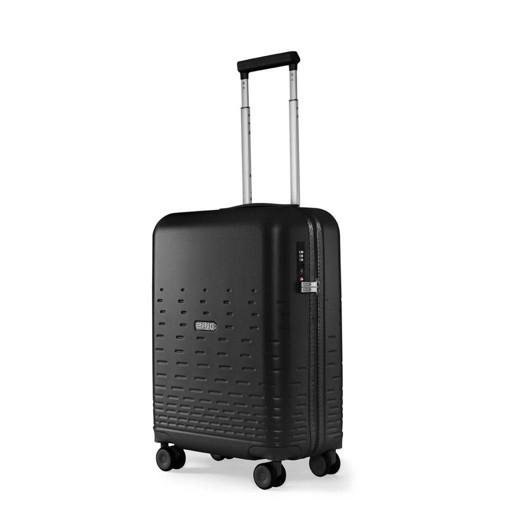 Epic Spin 55cm Carry On Lightweight Suitcase - Matt Black - Love Luggage