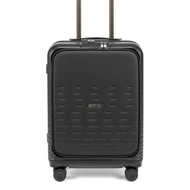 Epic Spin 55cm Carry On With 15" Laptop Sleeve - Matt Black - Love Luggage