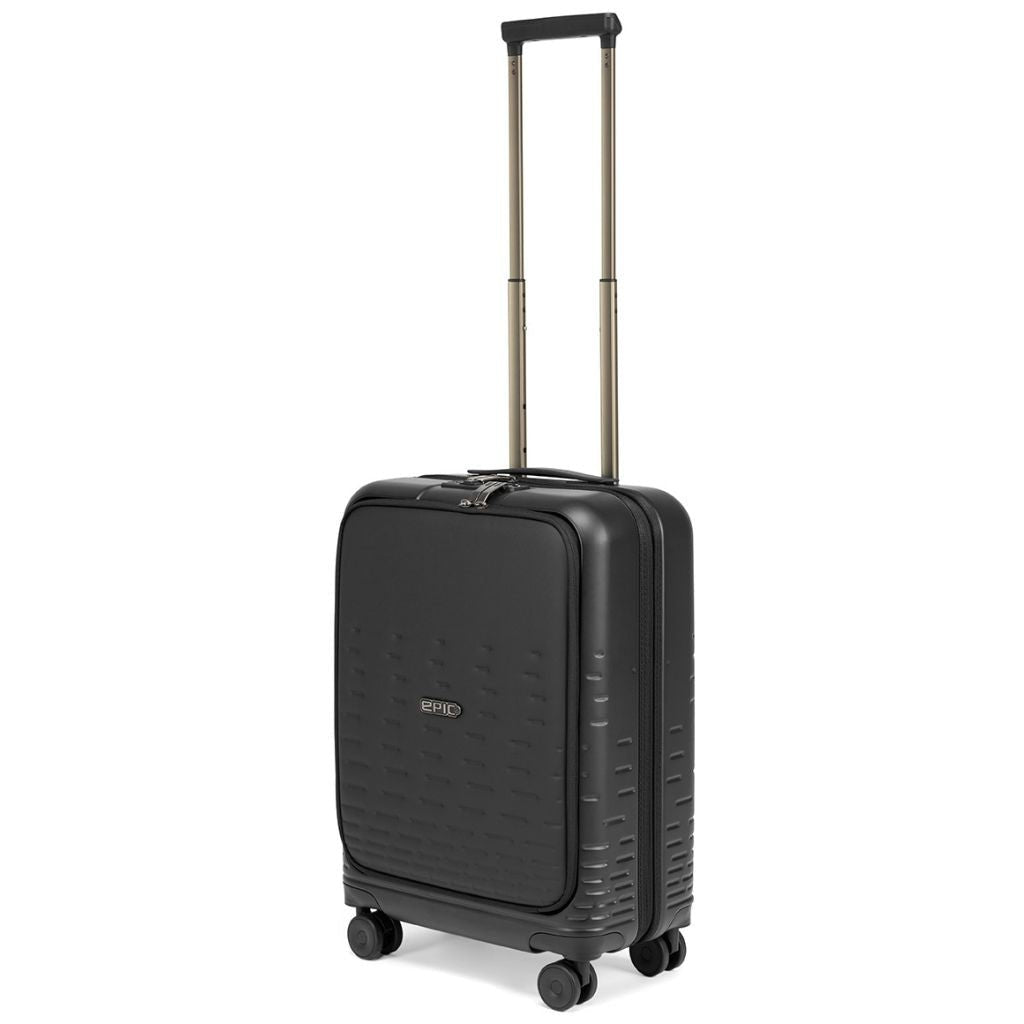 Epic Spin 55cm Carry On With 15" Laptop Sleeve - Matt Black - Love Luggage