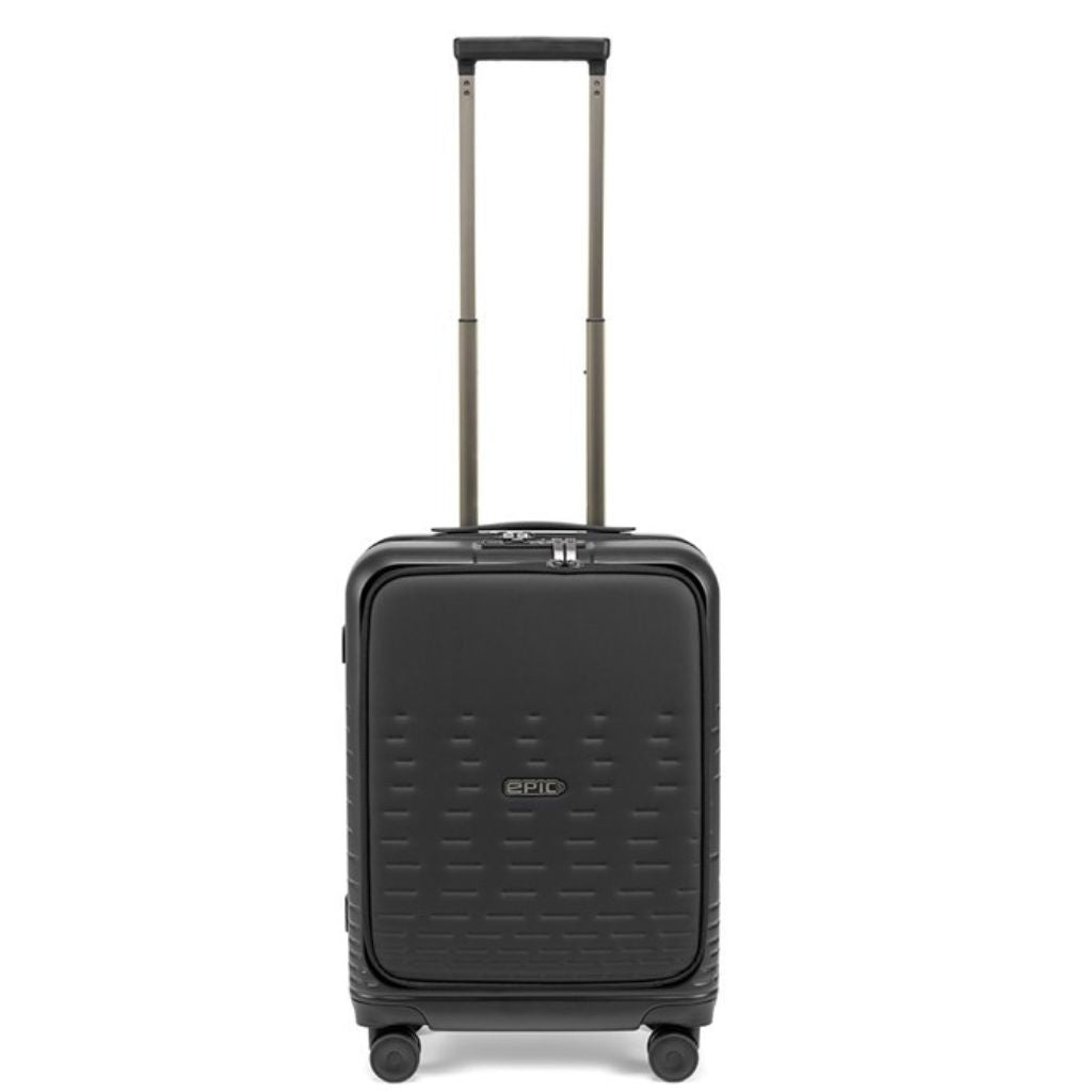 Epic Spin 55cm Carry On With 15" Laptop Sleeve - Matt Black - Love Luggage