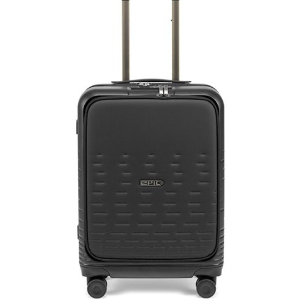 Epic Spin 55cm Carry On With 15" Laptop Sleeve - Matt Black - Love Luggage