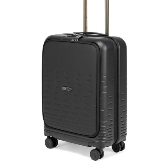 Epic Spin 55cm Carry On With 15" Laptop Sleeve - Matt Black - Love Luggage