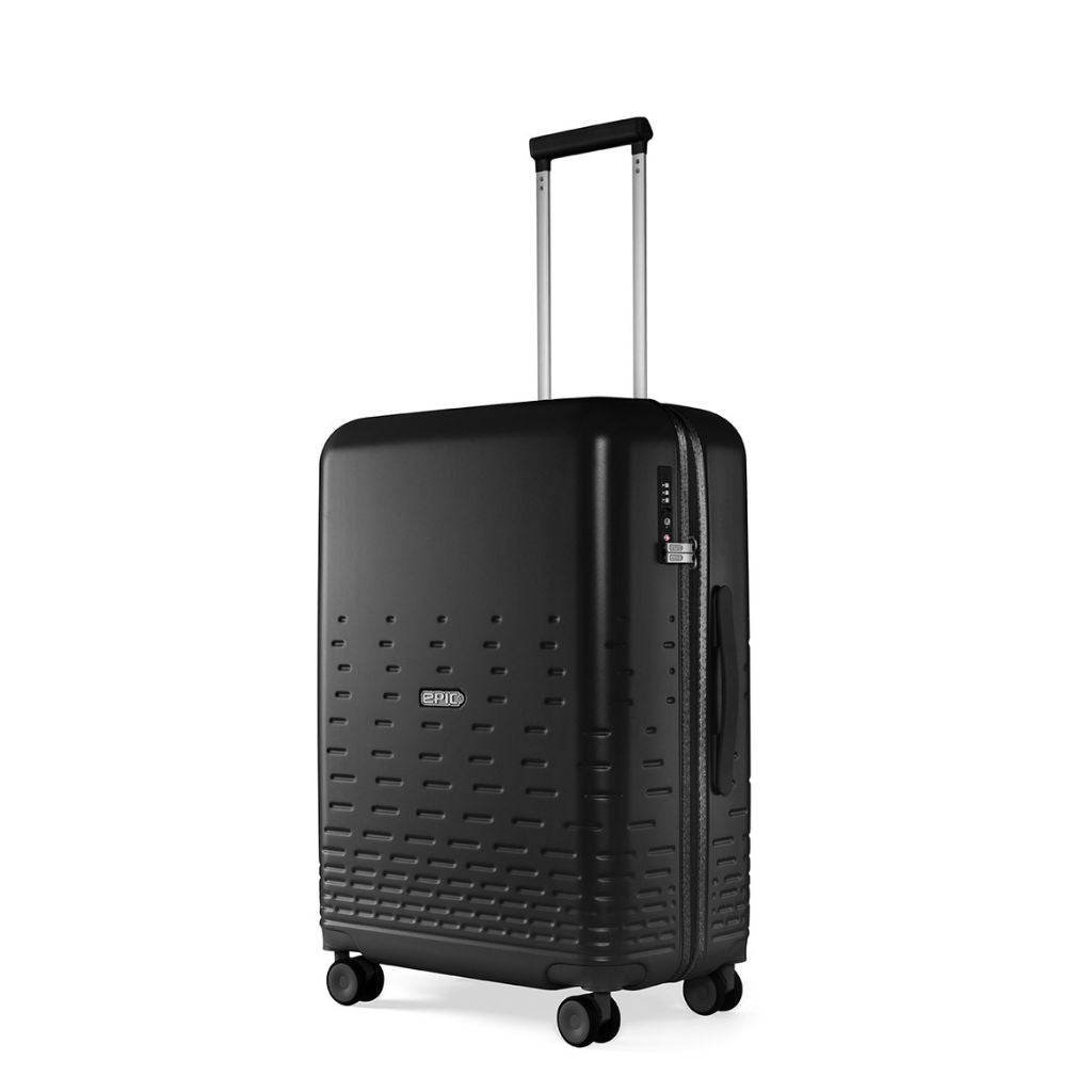 Epic Spin 65cm Medium Lightweight Suitcase - Matt Black - Love Luggage