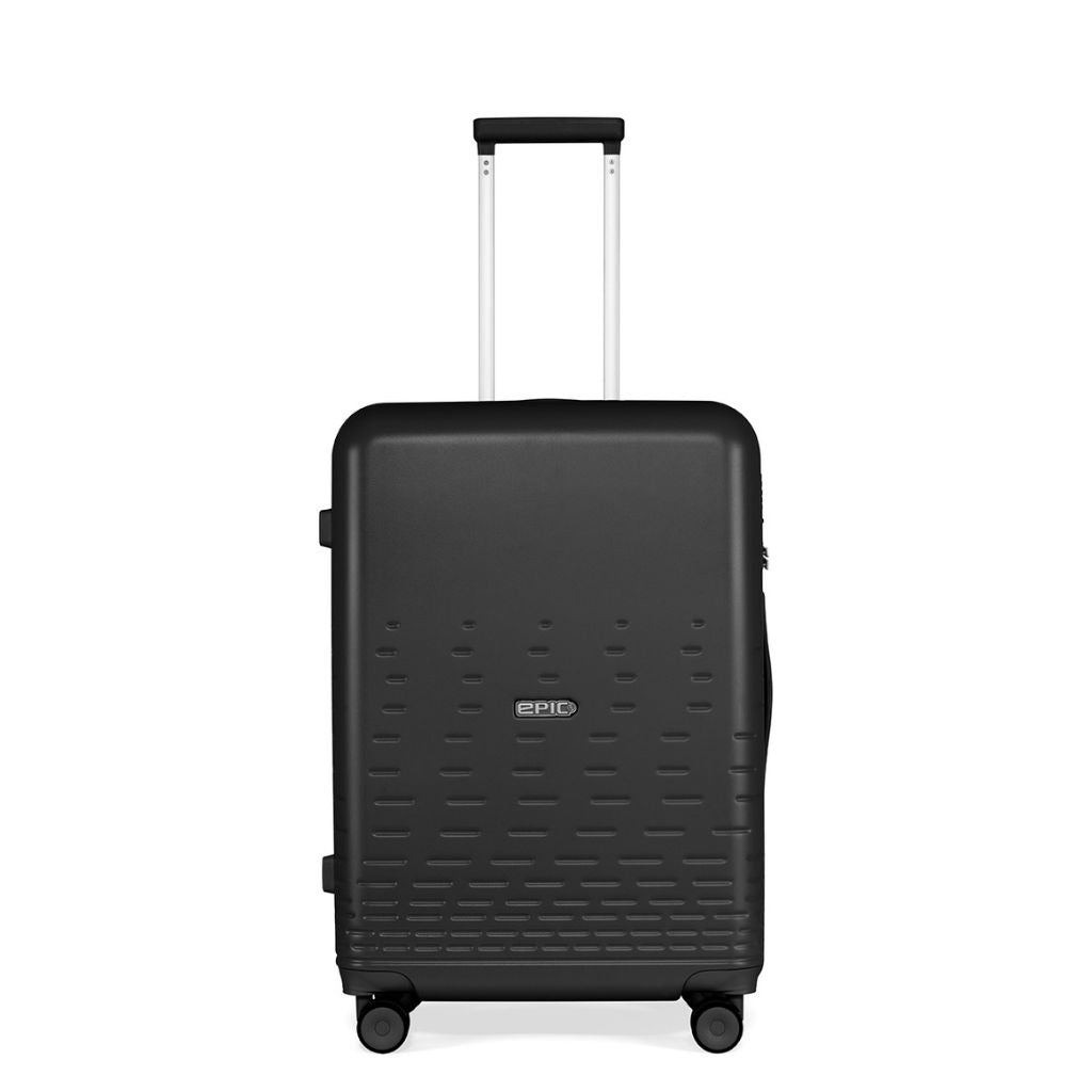 Epic Spin 65cm Medium Lightweight Suitcase - Matt Black - Love Luggage