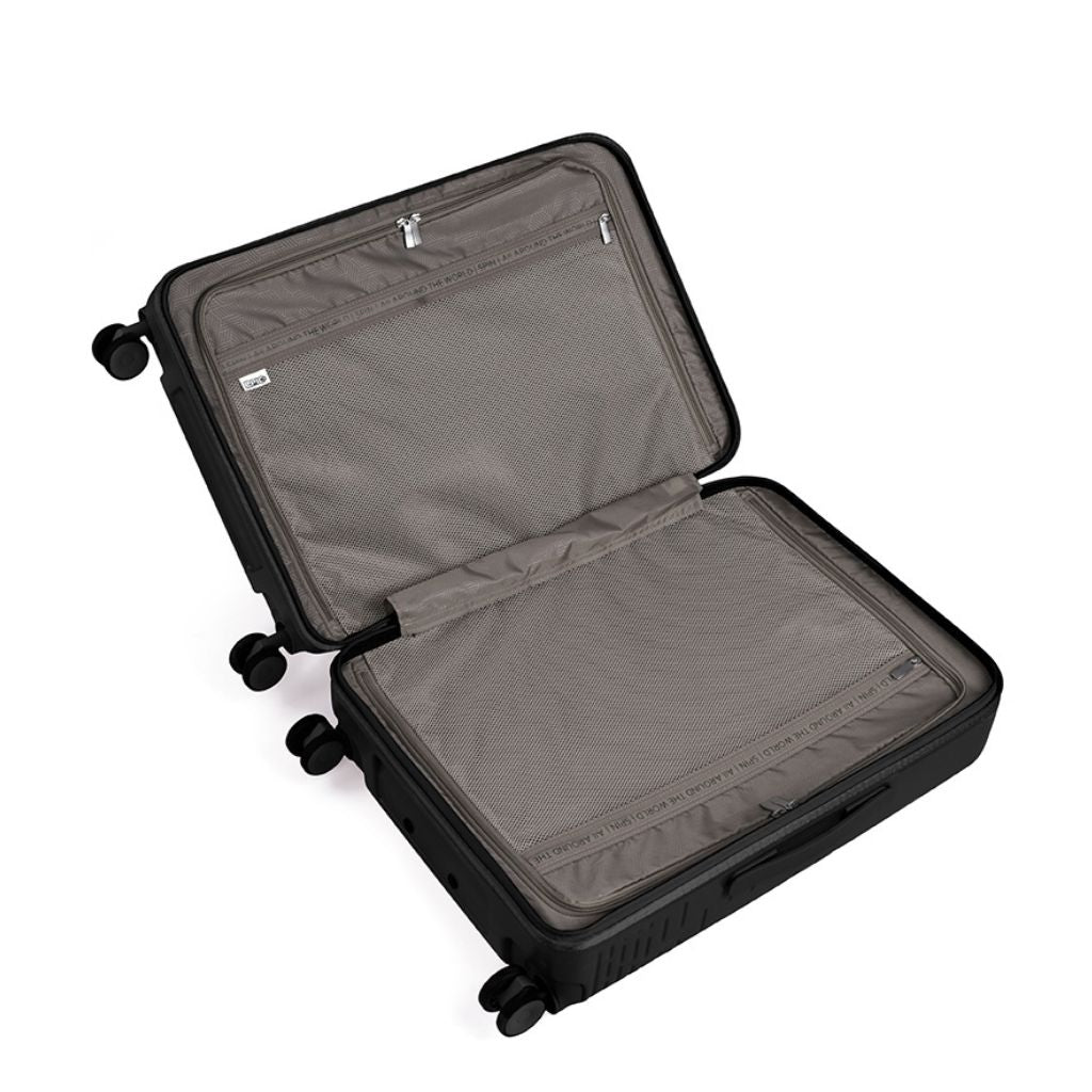 Epic Spin 65cm Medium Lightweight Suitcase - Matt Black - Love Luggage