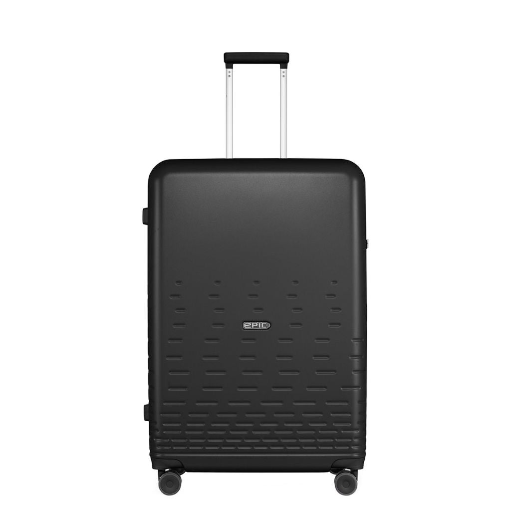 Epic Spin 75cm Large Lightweight Suitcase - Matt Black - Love Luggage