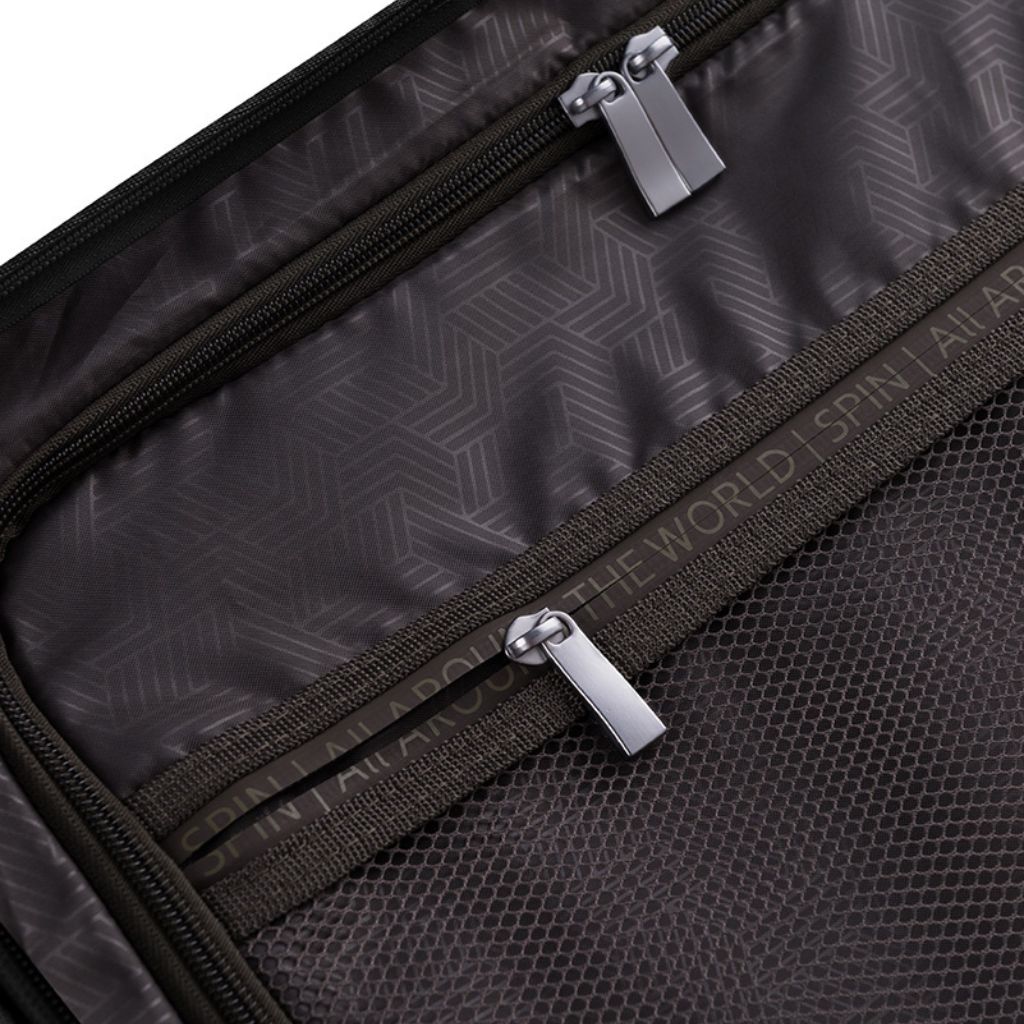 Epic Spin 75cm Large Lightweight Suitcase - Matt Black - Love Luggage