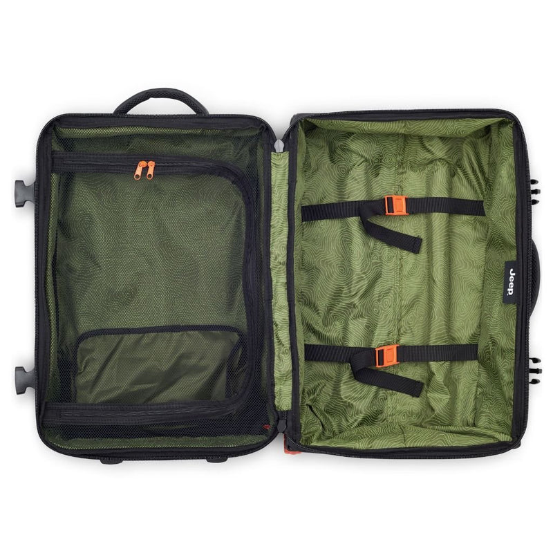 Jeep 55 cm 2 - Wheel All Terrain Rolling Duffle Bag - Black - Love Luggage