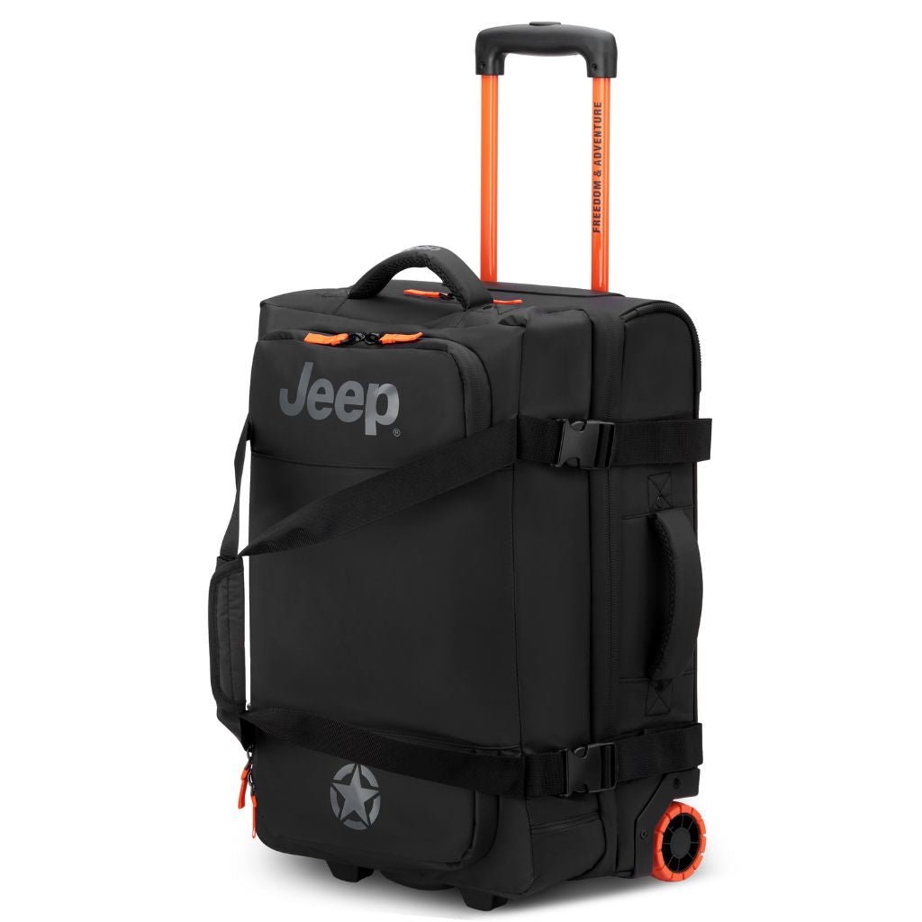 Jeep 55 cm 2 - Wheel All Terrain Rolling Duffle Bag - Black - Love Luggage
