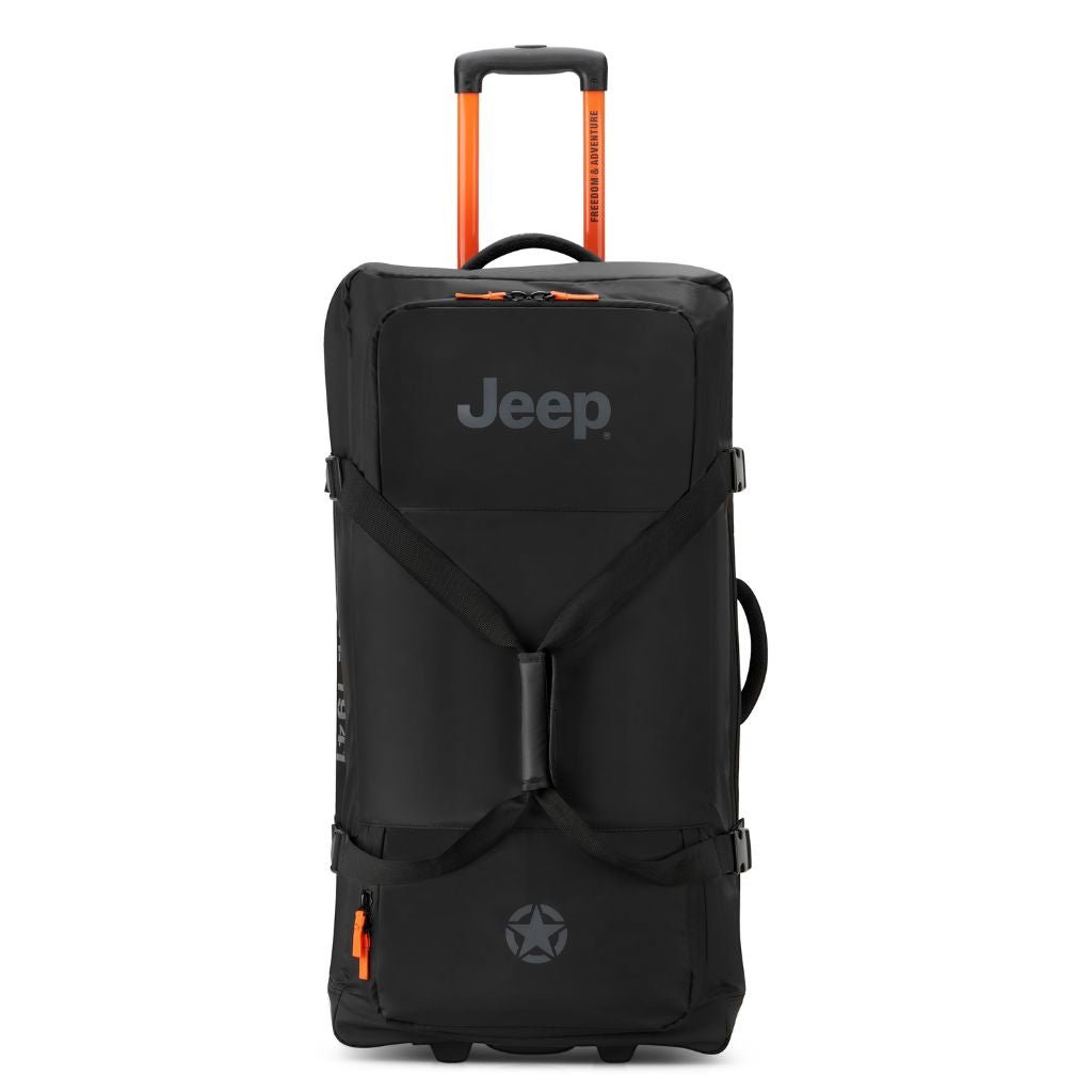 Jeep 82 cm 2 - Wheel All Terrain Rolling Duffle Bag - Black - Love Luggage