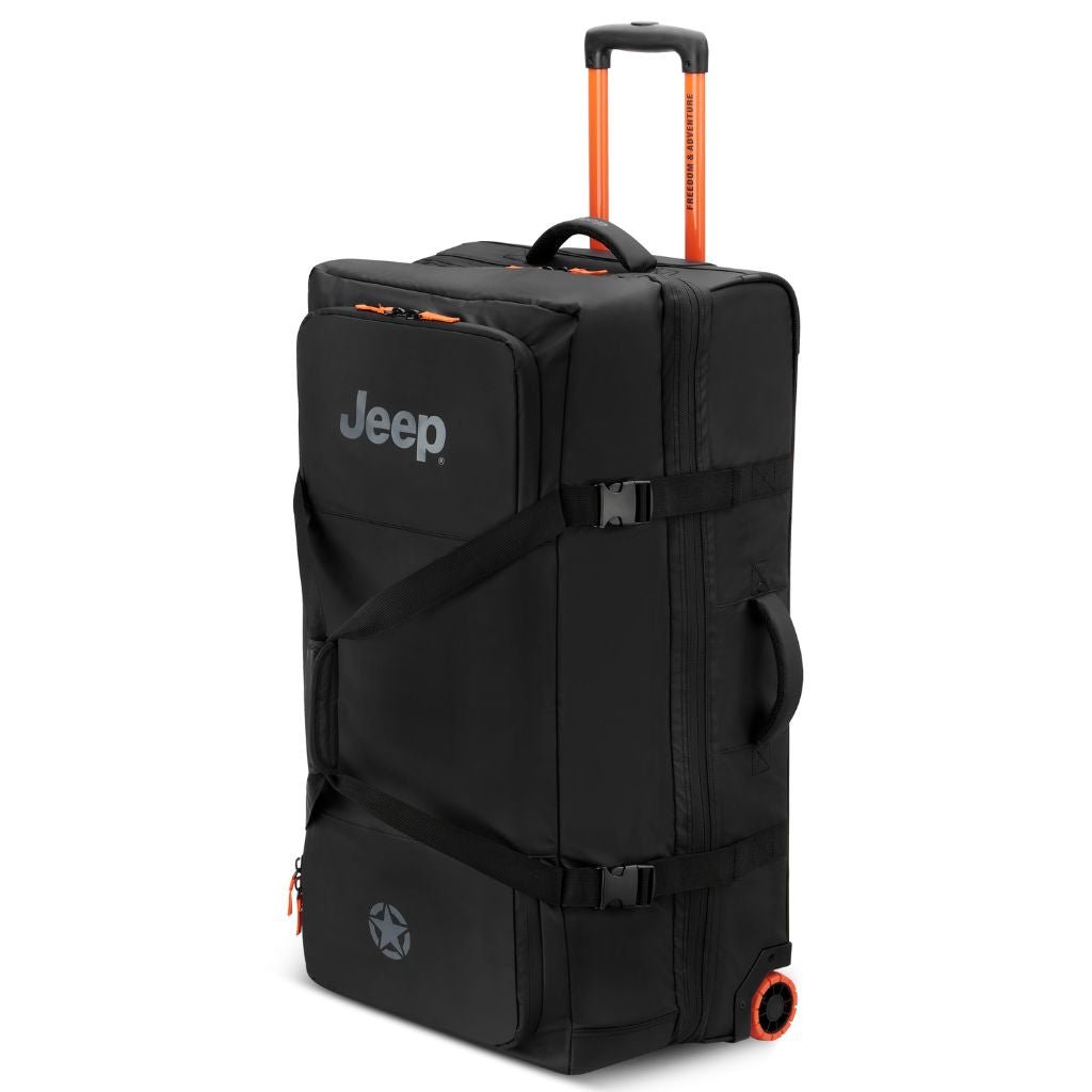 Jeep 82 cm 2 - Wheel All Terrain Rolling Duffle Bag - Black - Love Luggage