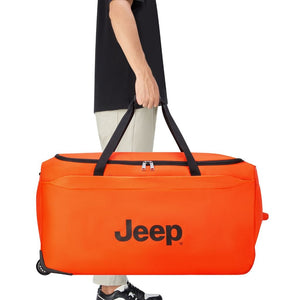 Jeep 83 cm Duel Wheel Lightweight Large Duffle Bag - Orange - Love Luggage