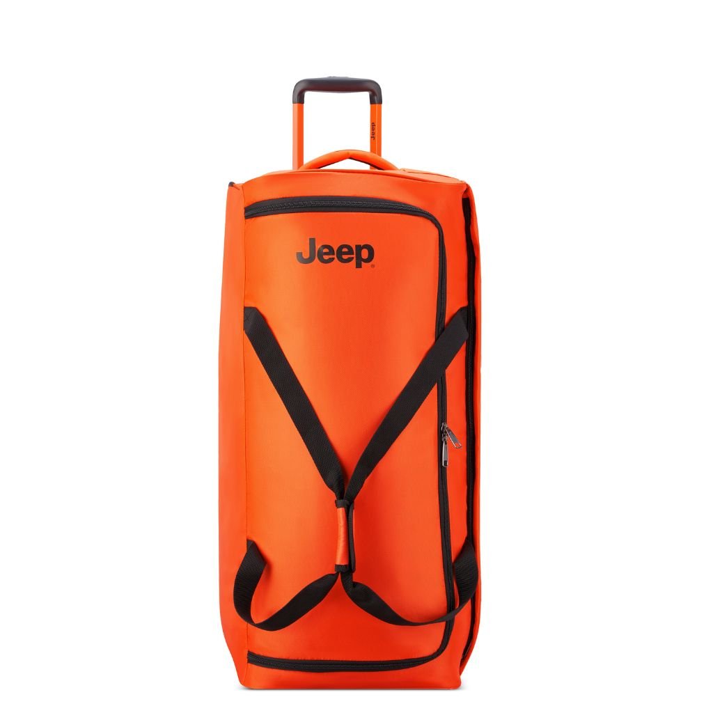 Jeep 83 cm Duel Wheel Lightweight Large Duffle Bag - Orange - Love Luggage