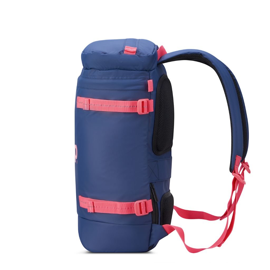 Jeep Cylindrical 17" Laptop Backpack with RFID - Navy - Love Luggage