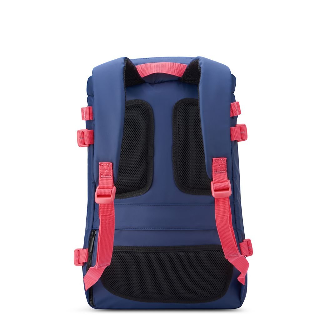 Jeep Cylindrical 17" Laptop Backpack with RFID - Navy - Love Luggage