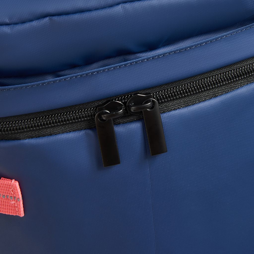 Jeep Cylindrical 17" Laptop Backpack with RFID - Navy - Love Luggage