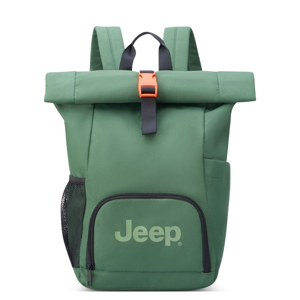 Jeep Rolltop 17" Laptop Backpack - Green - Love Luggage