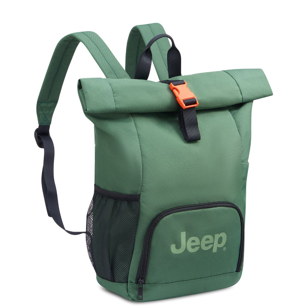 Jeep Rolltop 17" Laptop Backpack - Green - Love Luggage