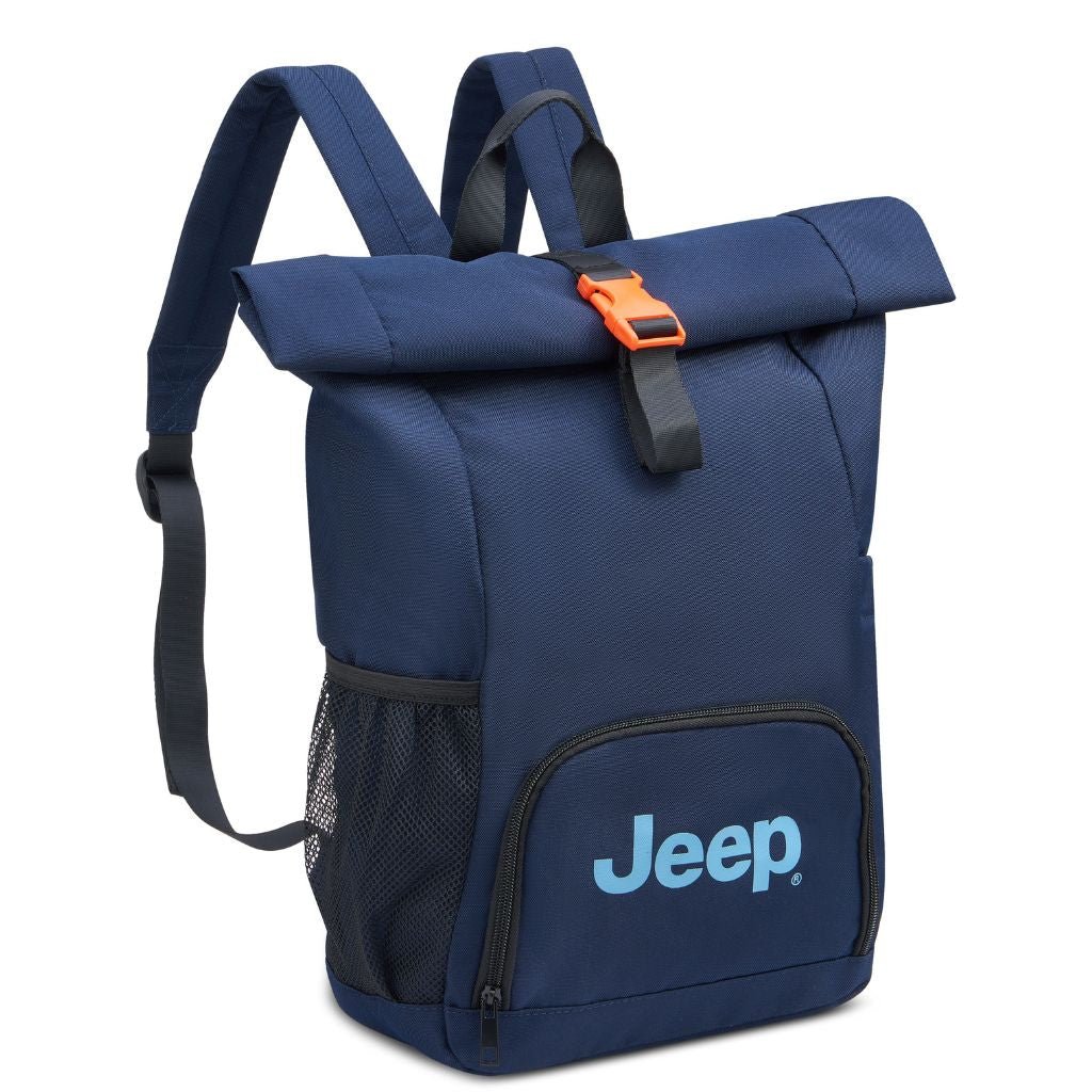 Jeep Rolltop 17" Laptop Backpack - Navy - Love Luggage