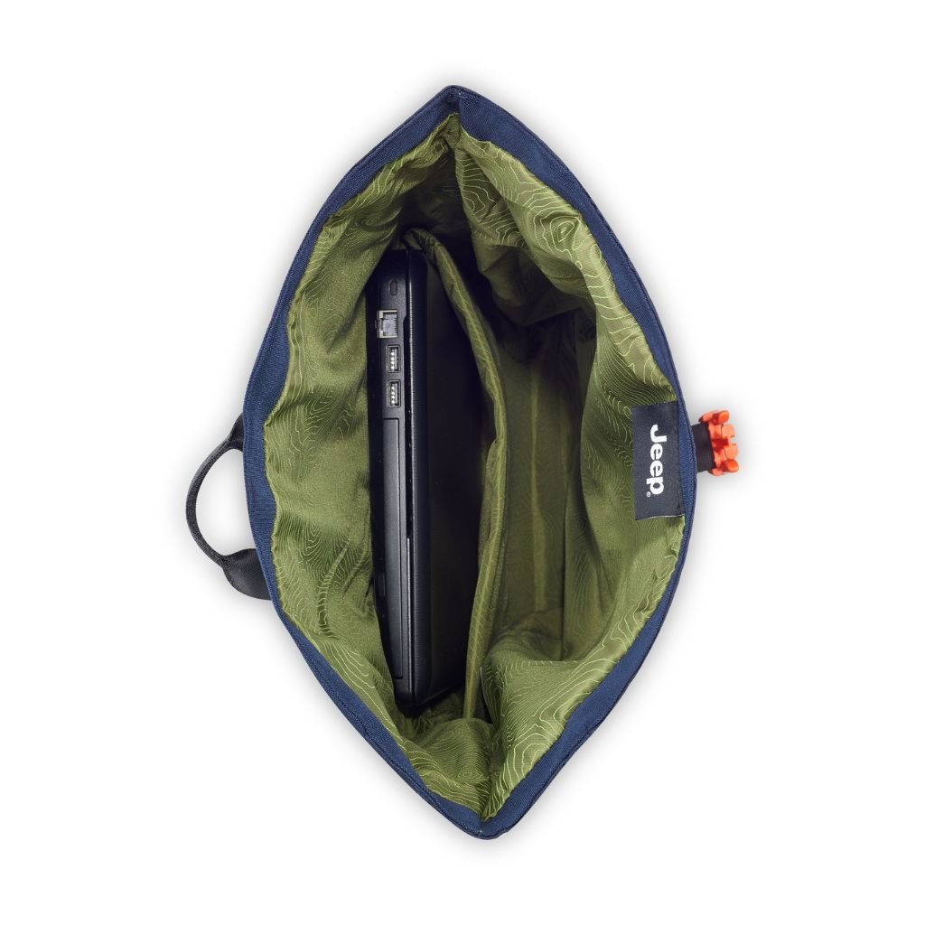 Jeep Rolltop 17" Laptop Backpack - Navy - Love Luggage