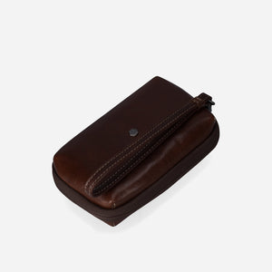 Jekyll & Hide Compact Zip Around Cable Pouch, Mocha - Love Luggage