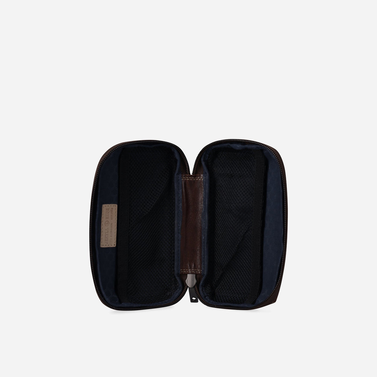 Jekyll & Hide Compact Zip Around Cable Pouch, Mocha - Love Luggage