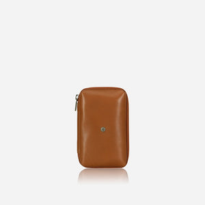 Jekyll & Hide Compact Zip Around Cable Pouch, Tan - Love Luggage