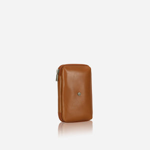 Jekyll & Hide Compact Zip Around Cable Pouch, Tan - Love Luggage