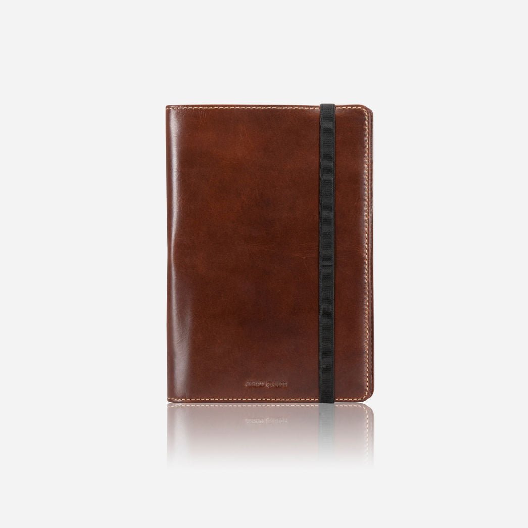 Jekyll & Hide Leather A5 Notebook Cover, Mocha - Love Luggage
