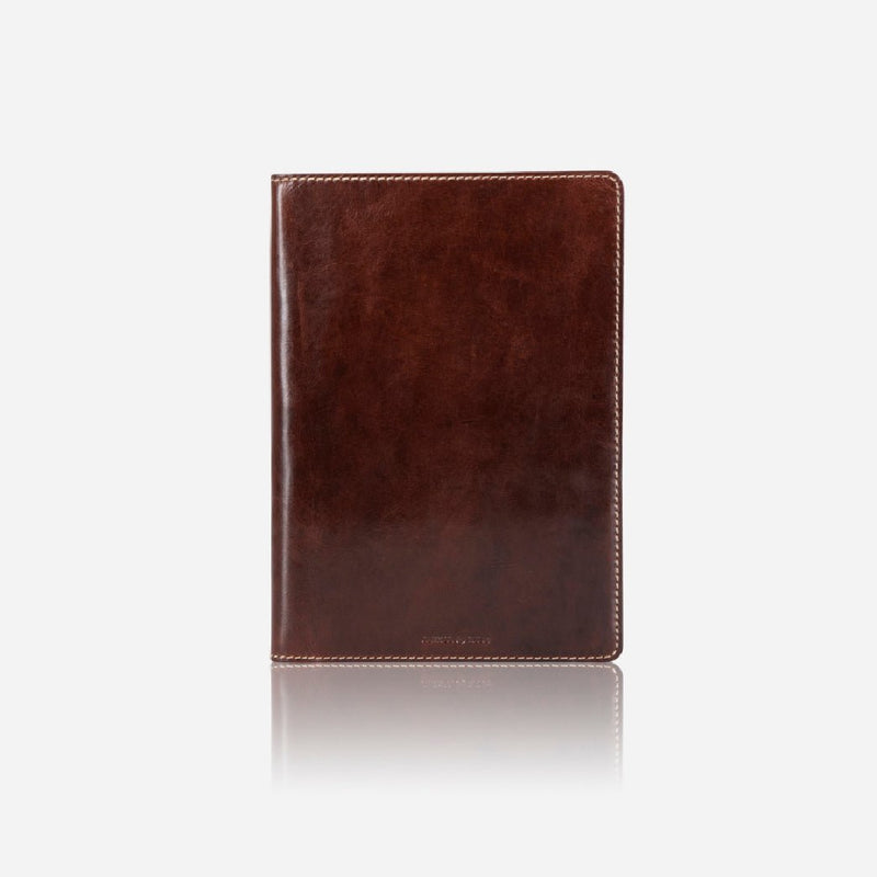 Jekyll & Hide Leather A5 Notebook Cover, Mocha - Love Luggage