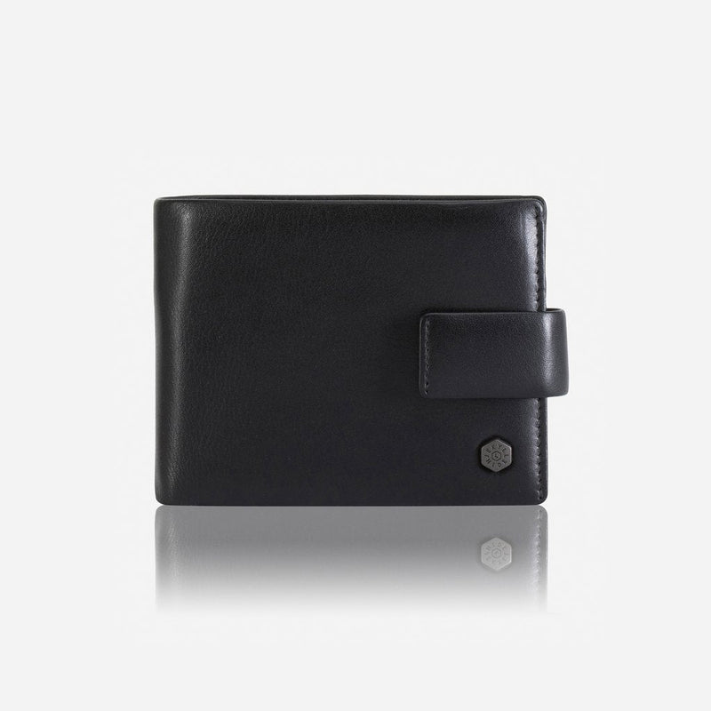Jekyll & Hide Monaco Billfold Wallet With Coin And ID Window, Black - Love Luggage