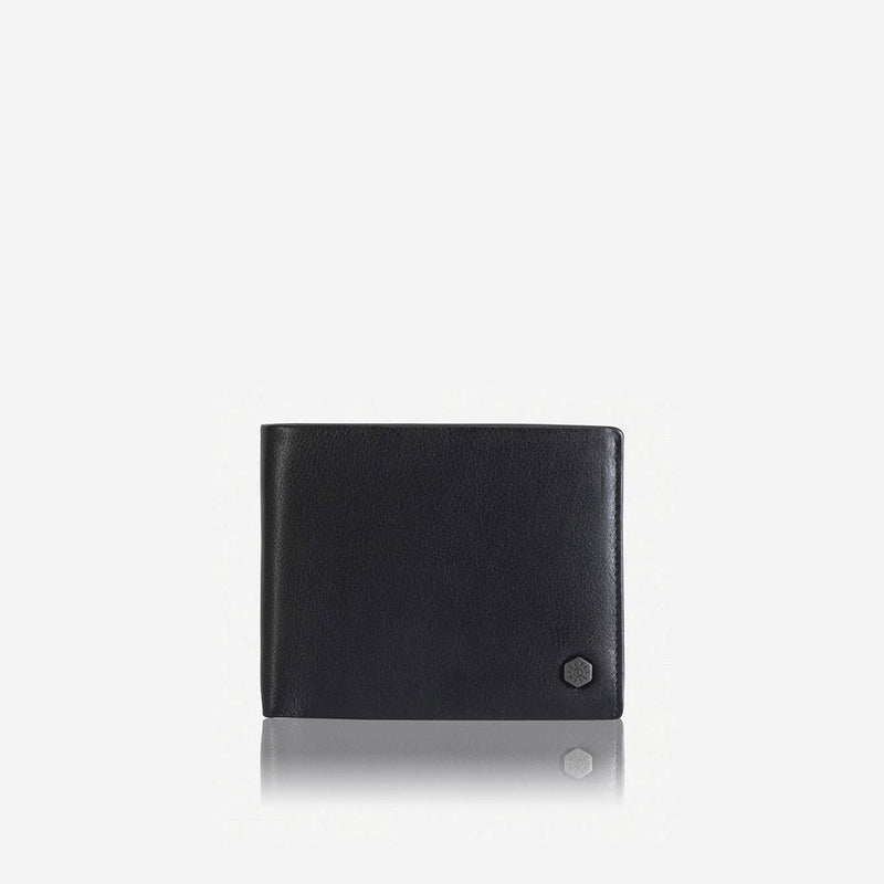 Jekyll & Hide Monaco Large Bifold Wallet With Coin, Black - Love Luggage