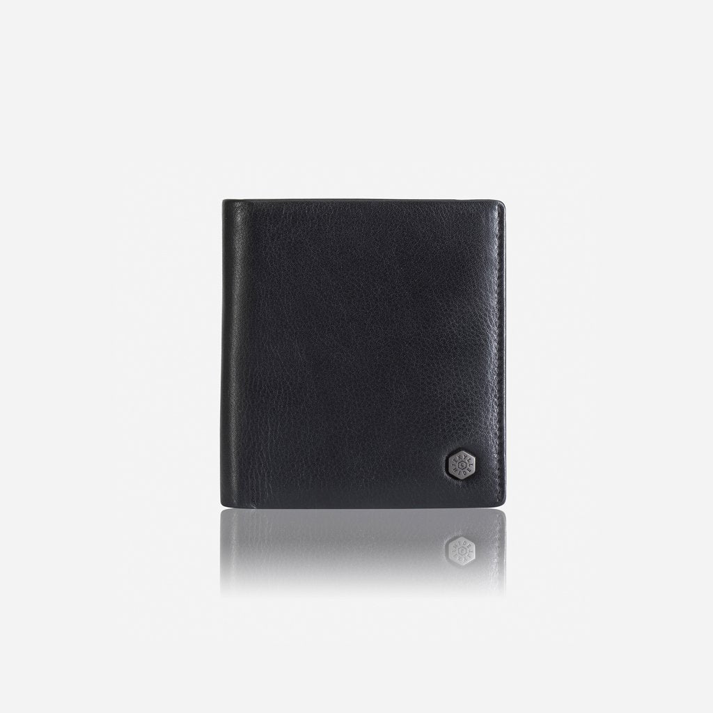 Jekyll & Hide Monaco Slim Billfold Card Holder With Coin, Black - Love Luggage